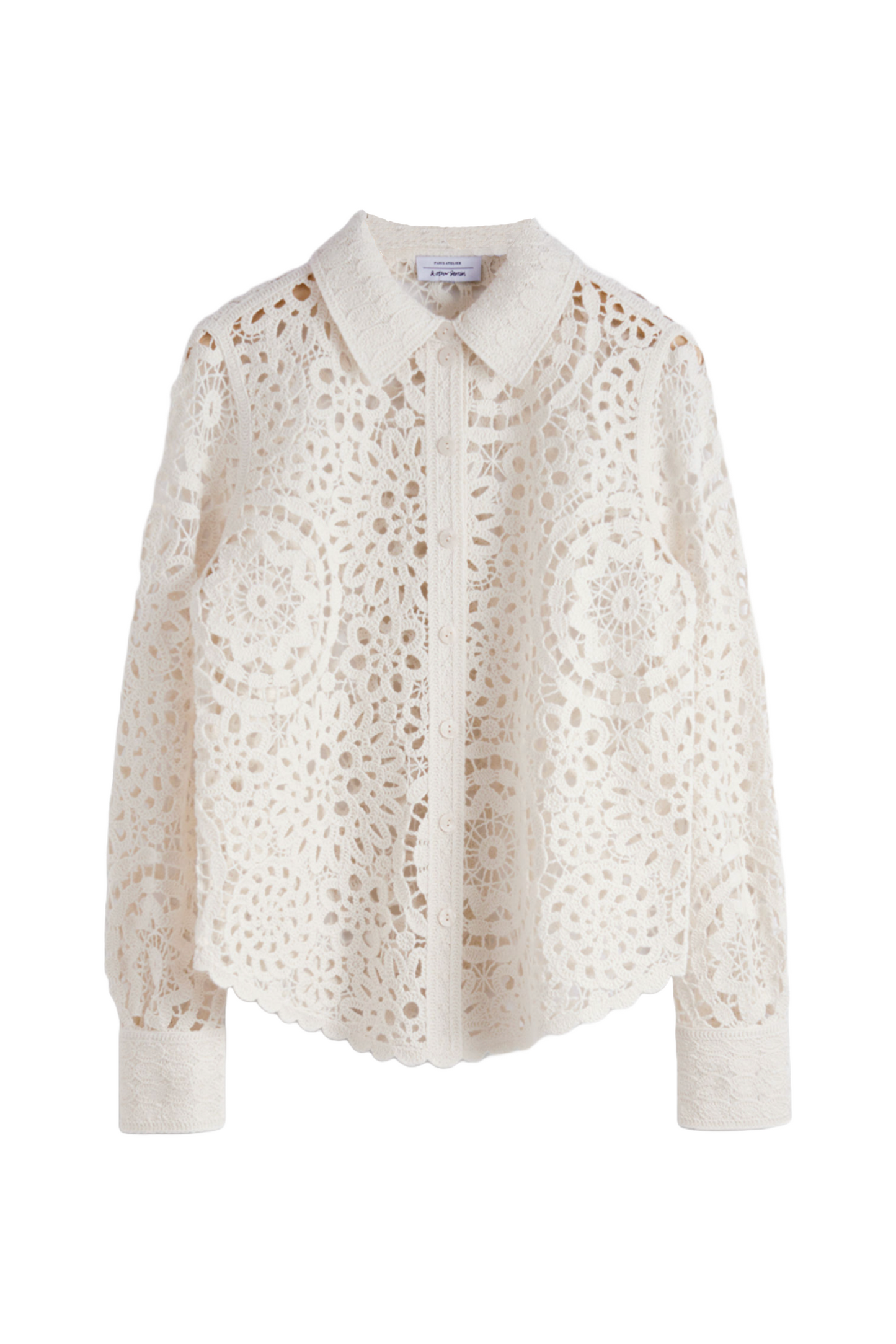 Cream Crocheted Shirt