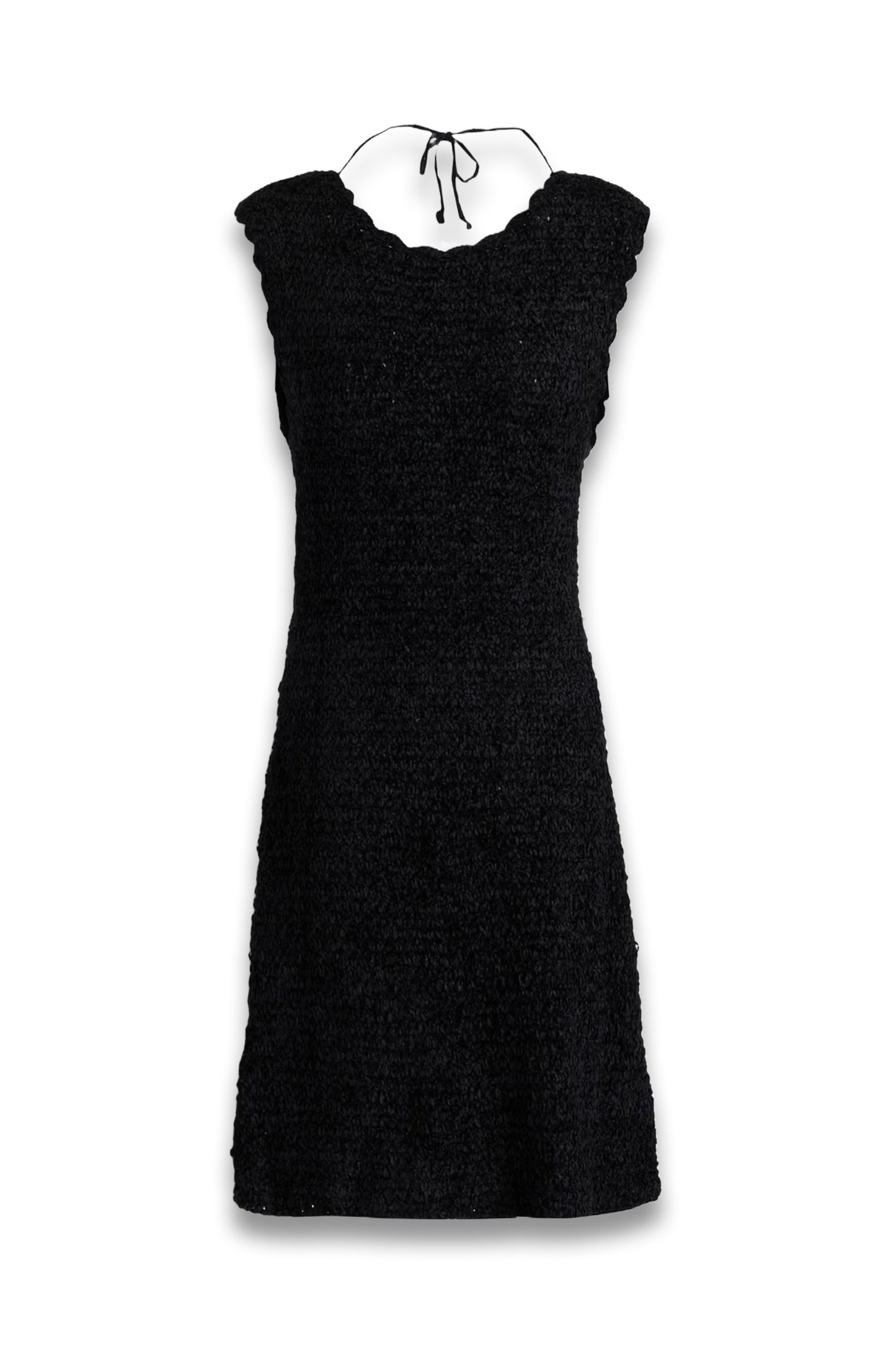 Open-Back Crochet Mini Dress