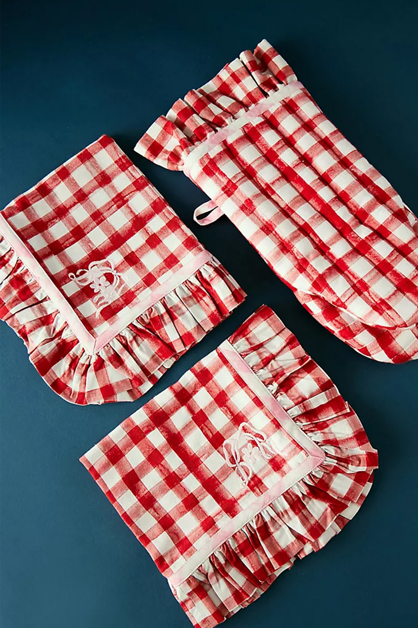 Damson Madder Gingham Print Oven Mitt
