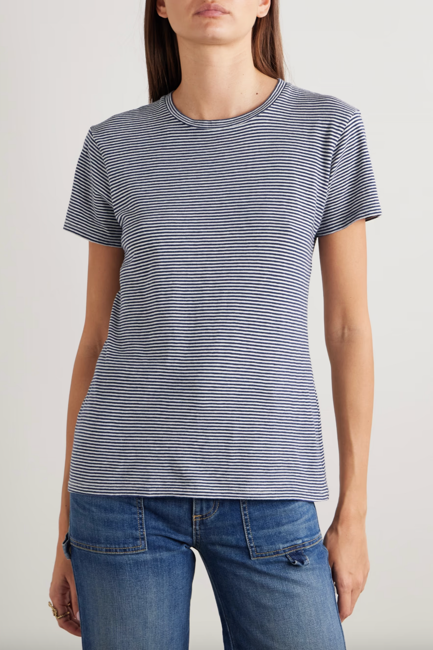 Lana Striped Cotton-Jersey T-Shirt