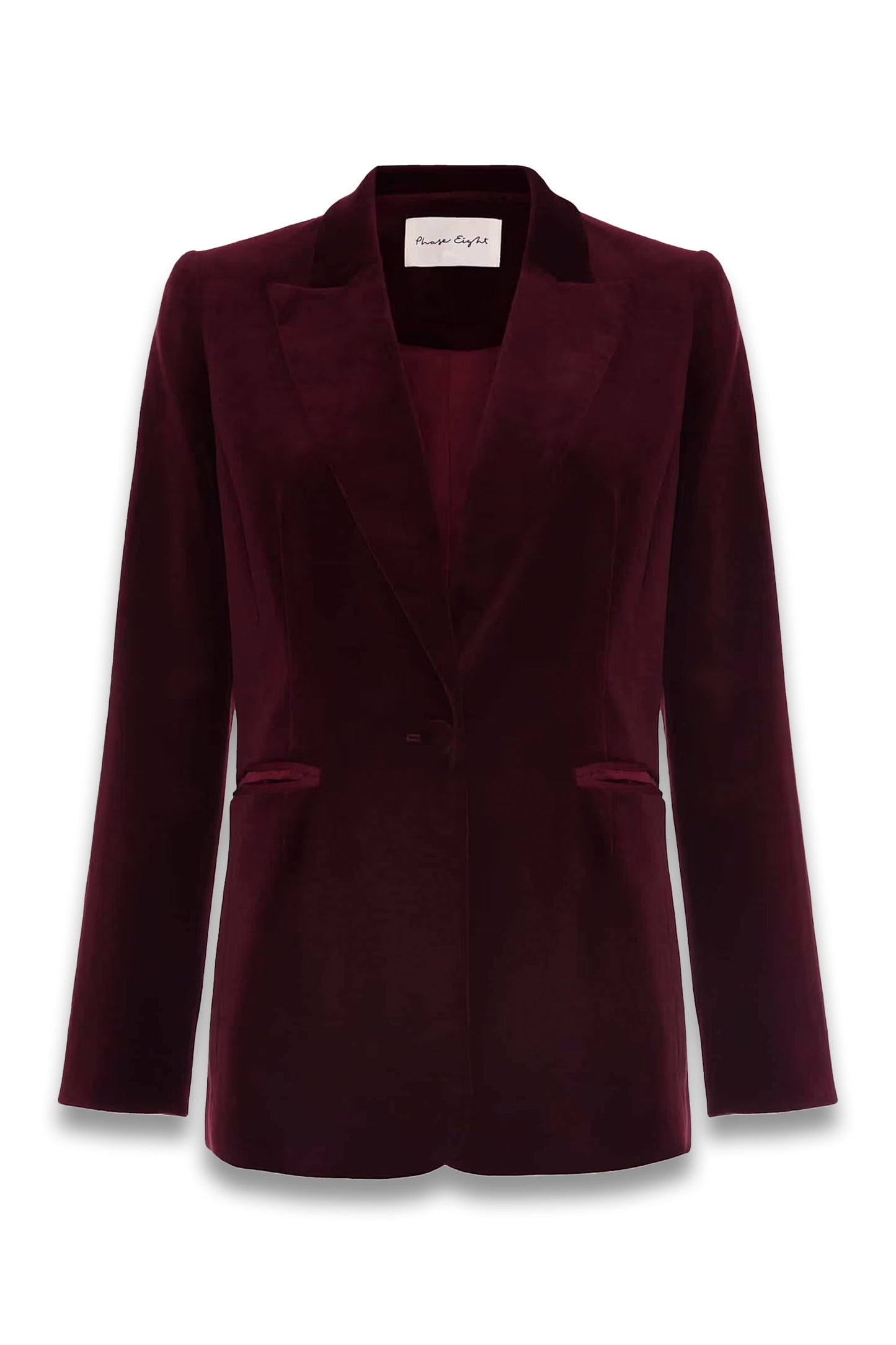 Bridie Wine Velvet Blazer