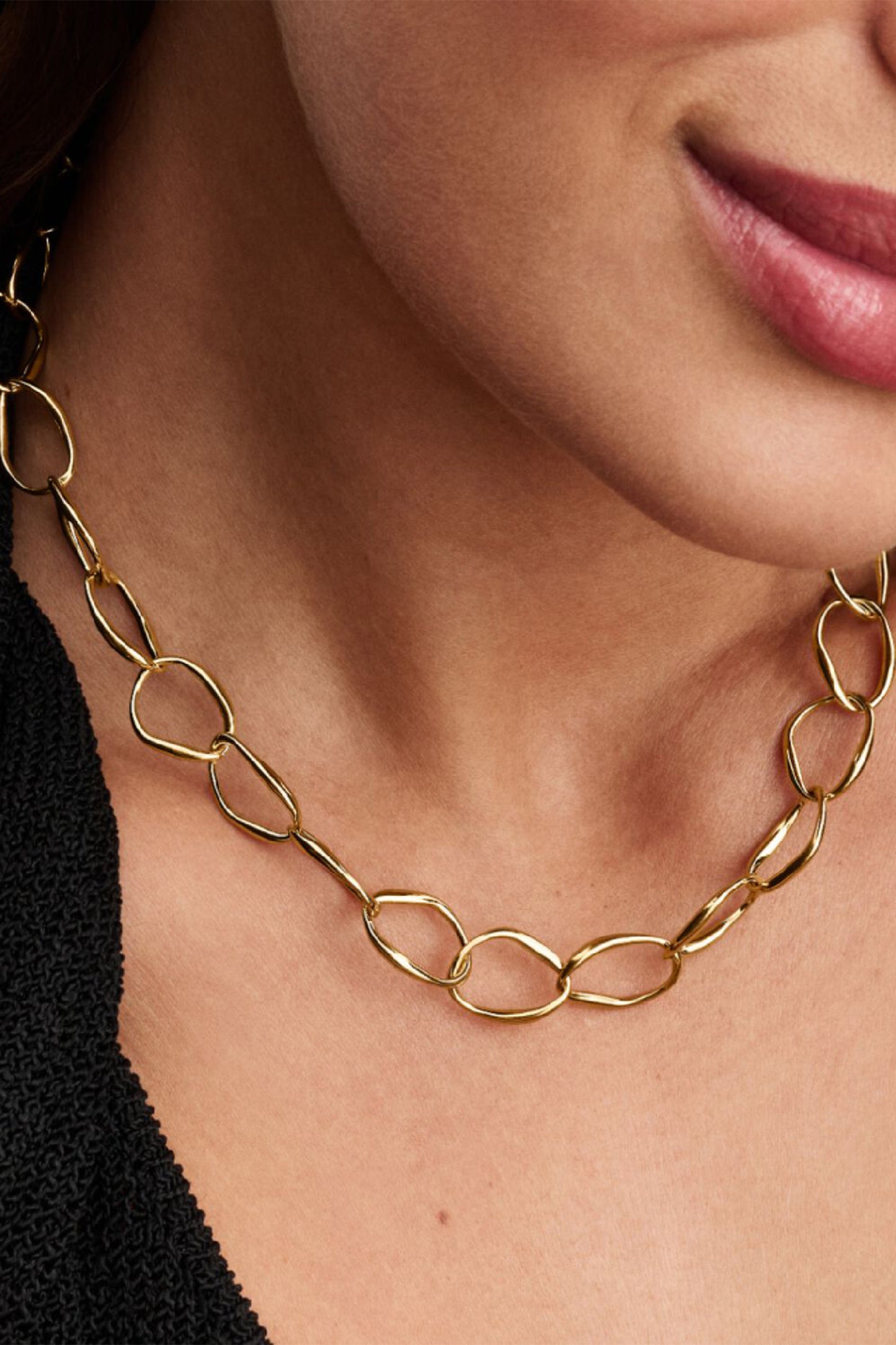 Organically Shaped Link Necklace