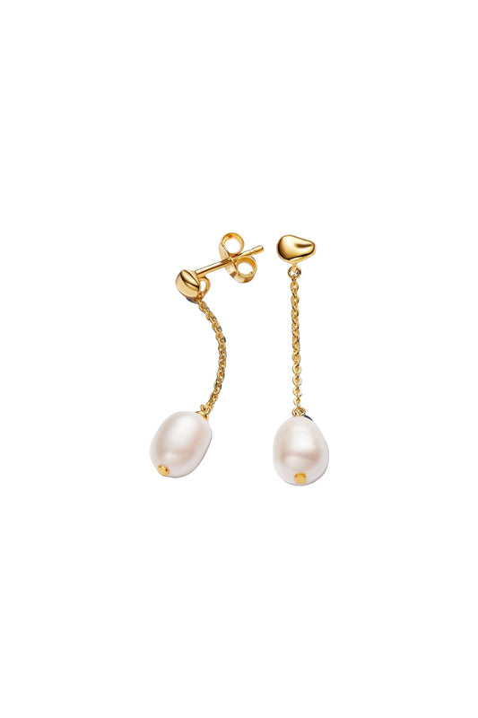 Treated Freshwater Cultured Pearl Drop Earrings