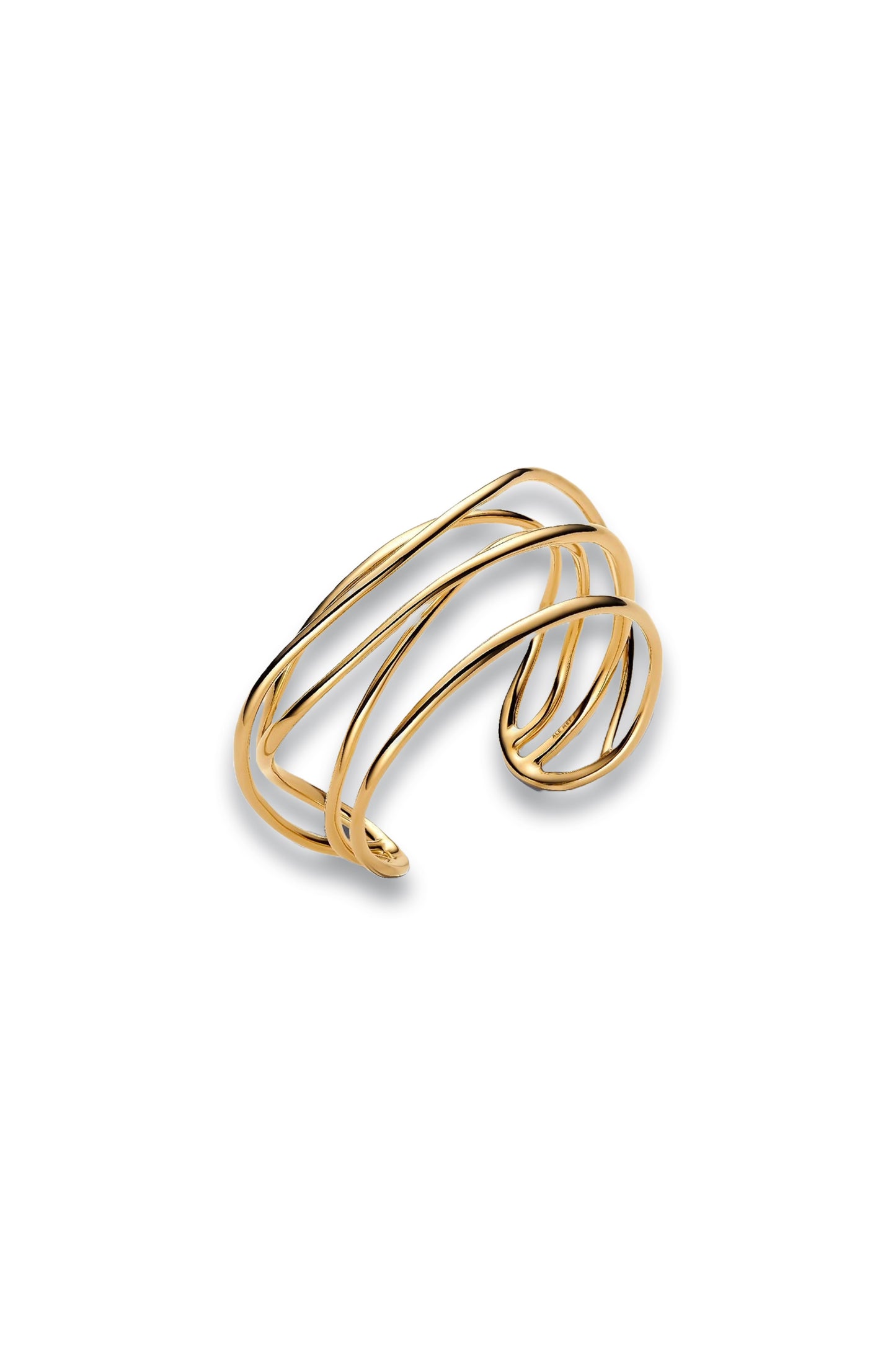 Organically Shaped Wired Open Bangle