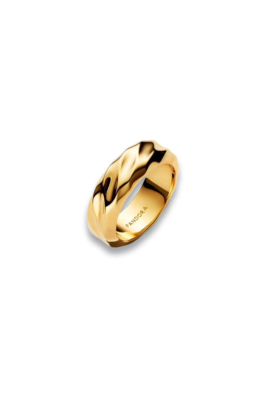 Rippled Wide Band Ring