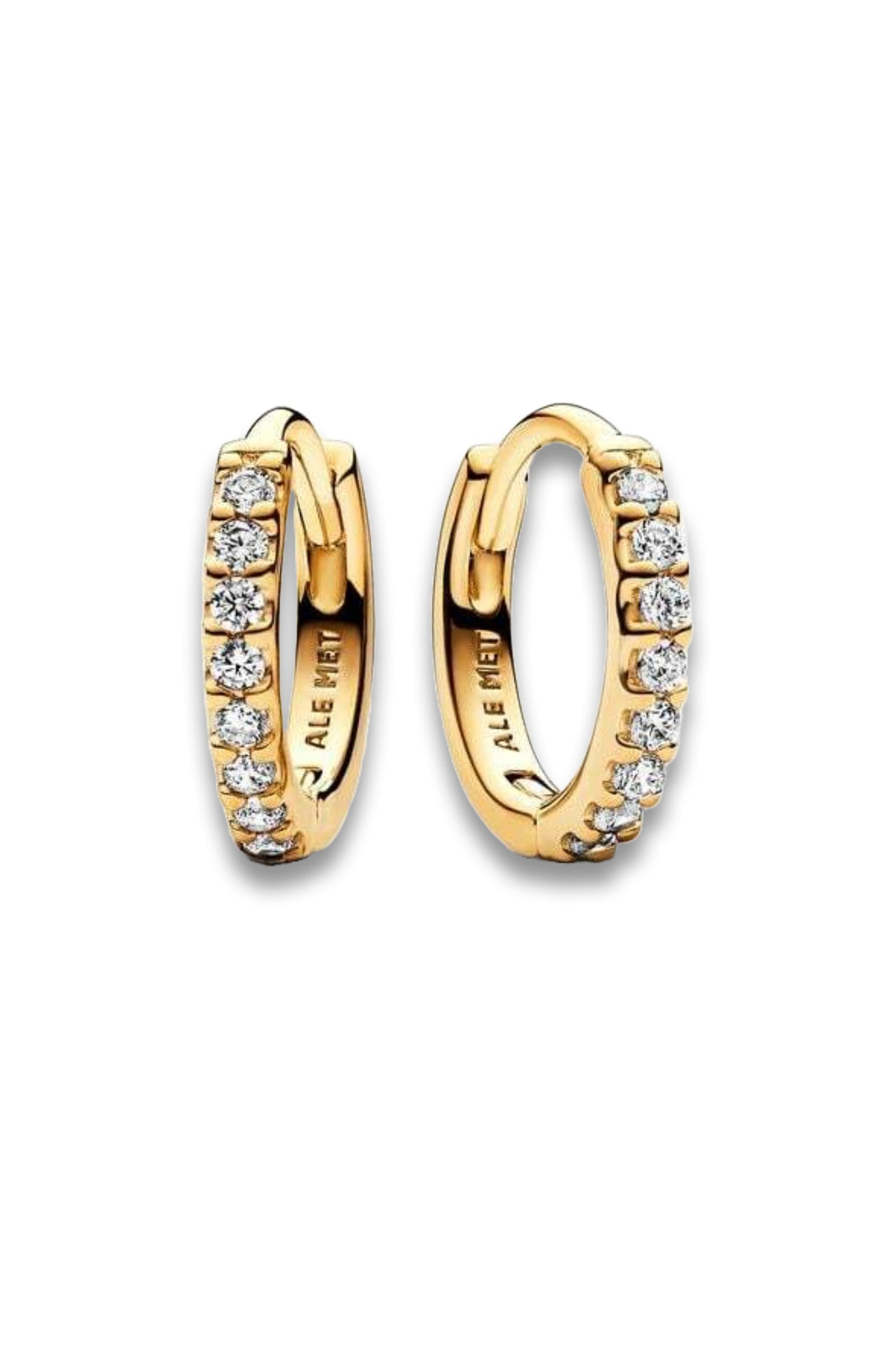 Sparkling Huggie Hoop Earrings