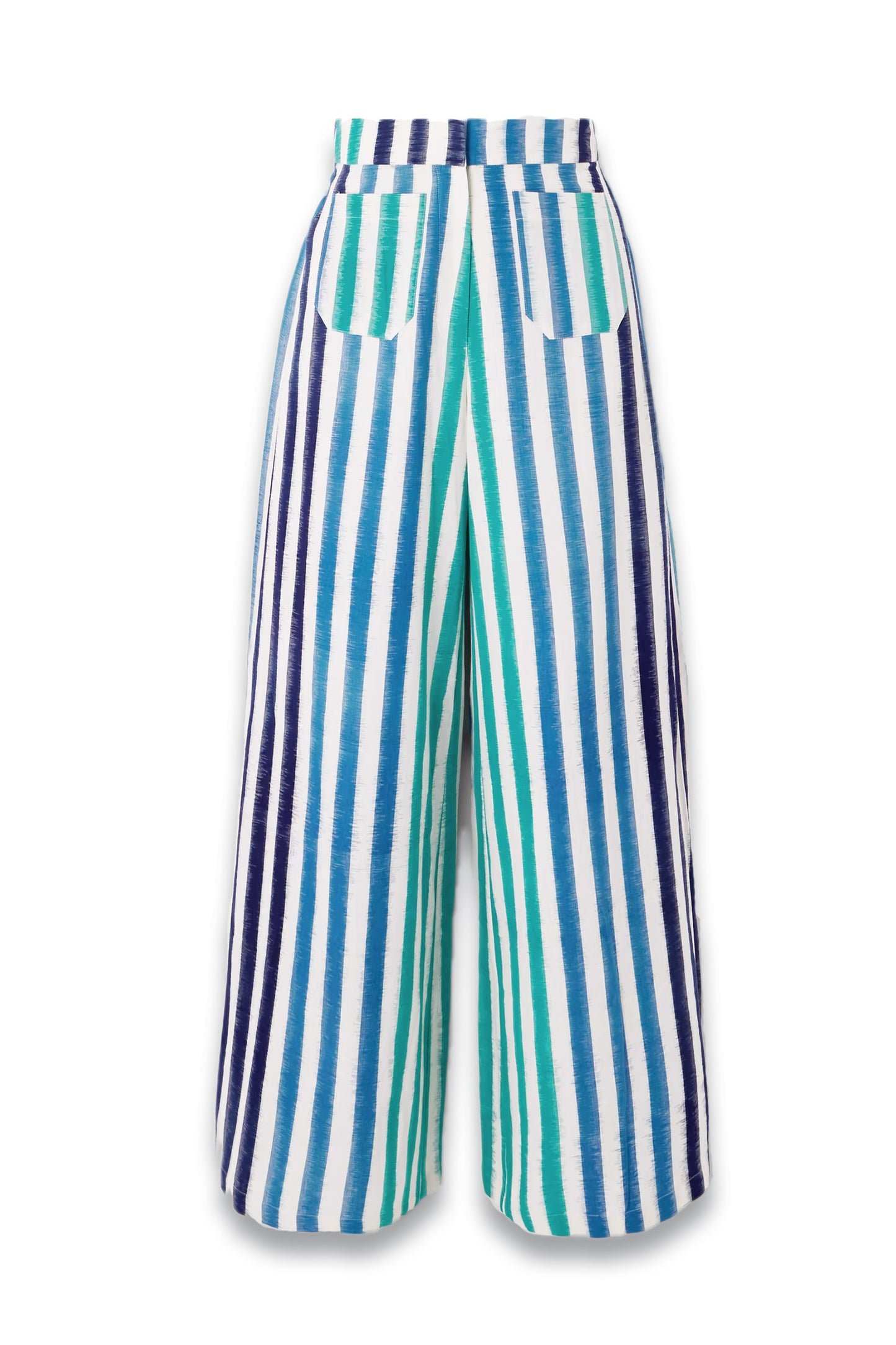 Adele Striped Cotton Wide-Leg Pants