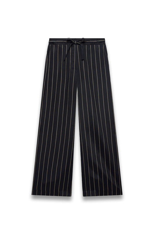 Black Striped Wide Trousers
