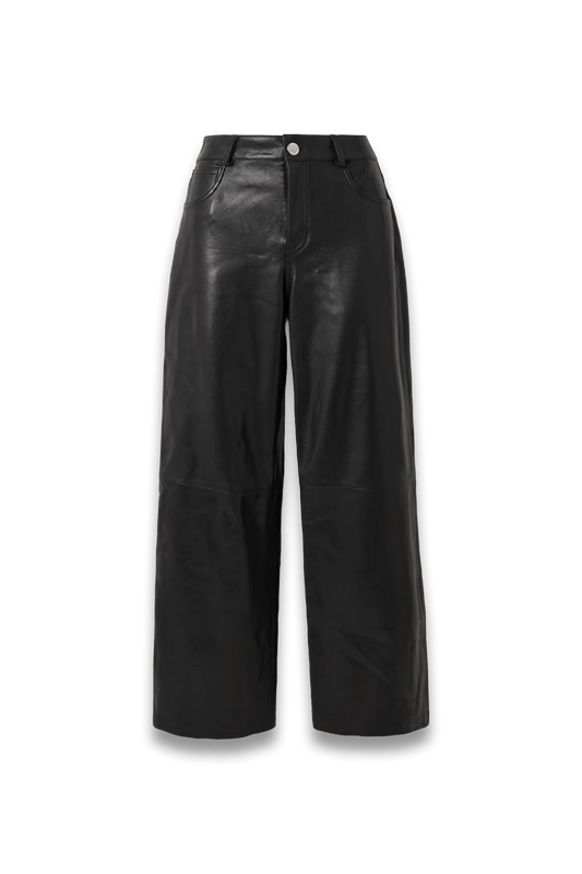 Milo Paneled Leather Wide-leg Pants
