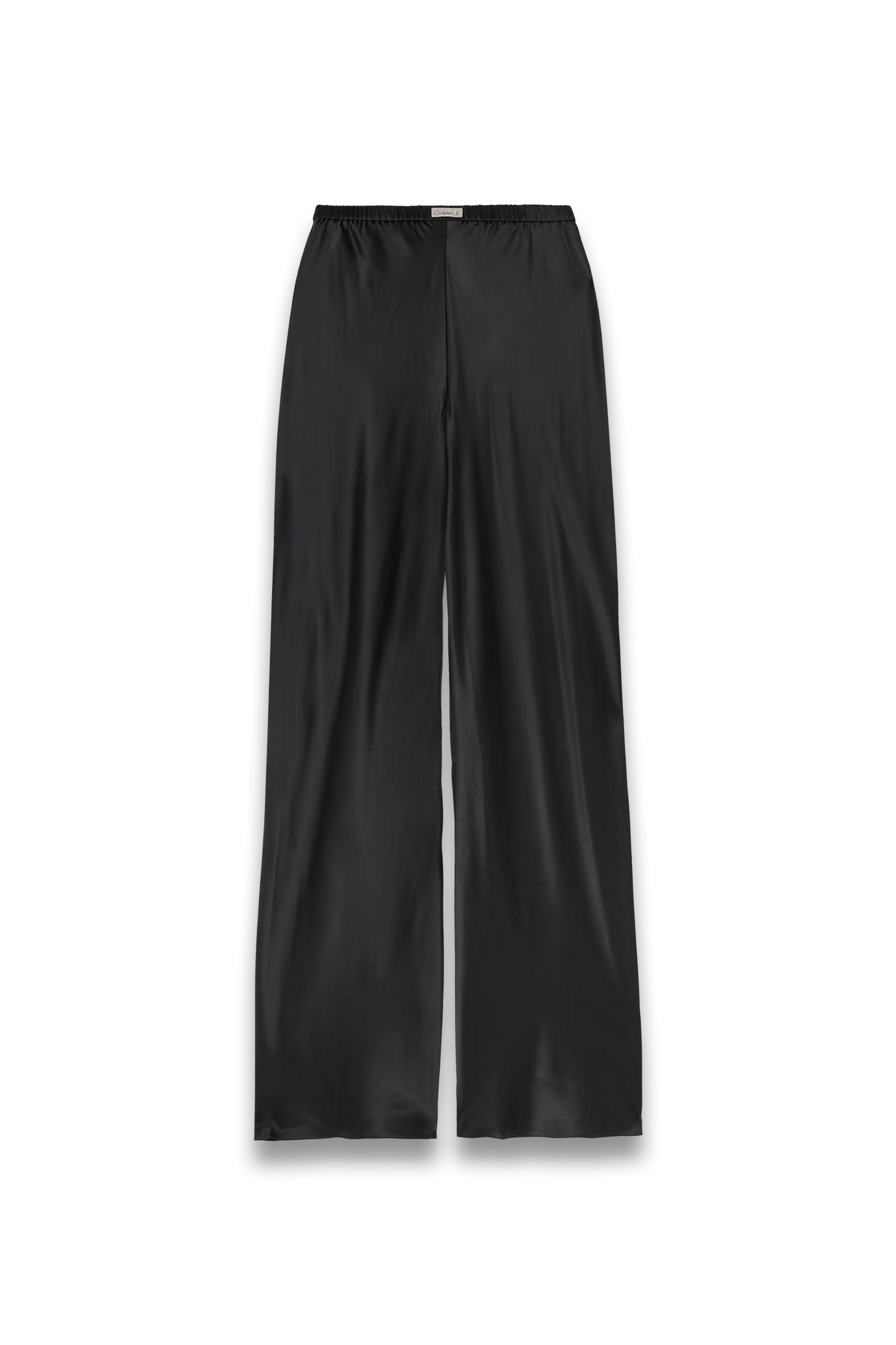 Appliquéd Silk-charmeuse Straight-leg Pants