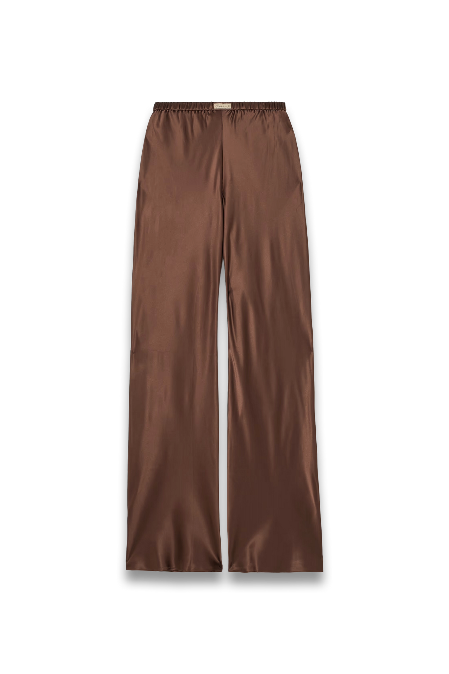Appliquéd Silk-charmeuse Straight-leg Pants