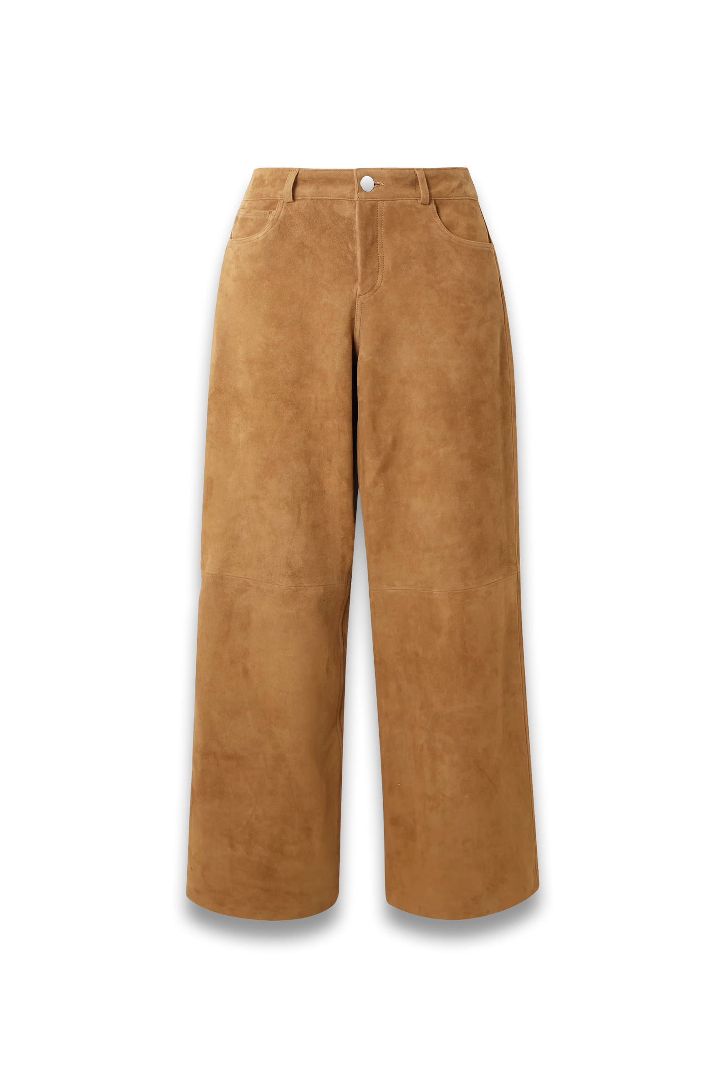 Milo Paneled Suede Wide-leg Pants