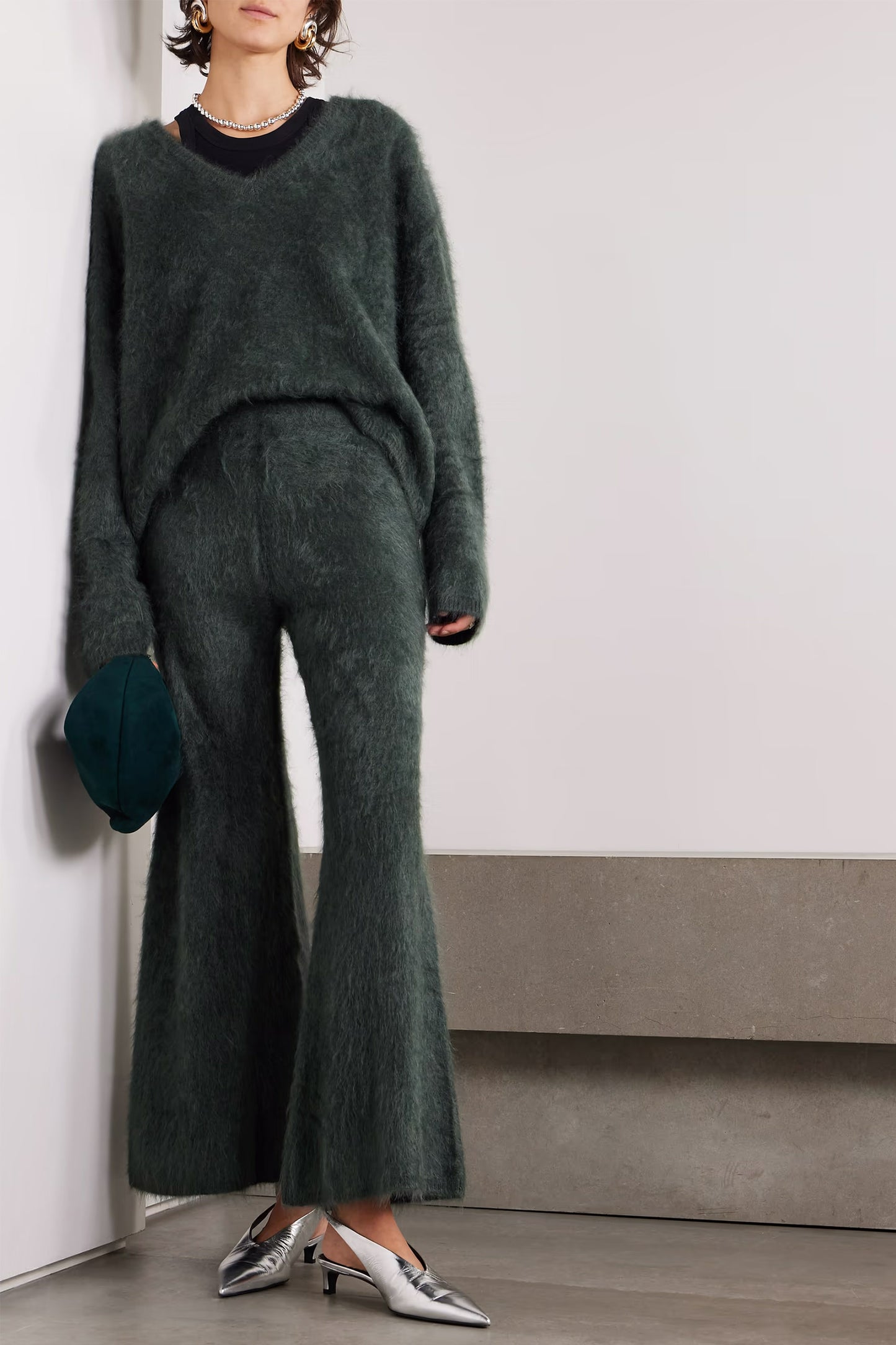 Ellery brushed cashmere flared pants