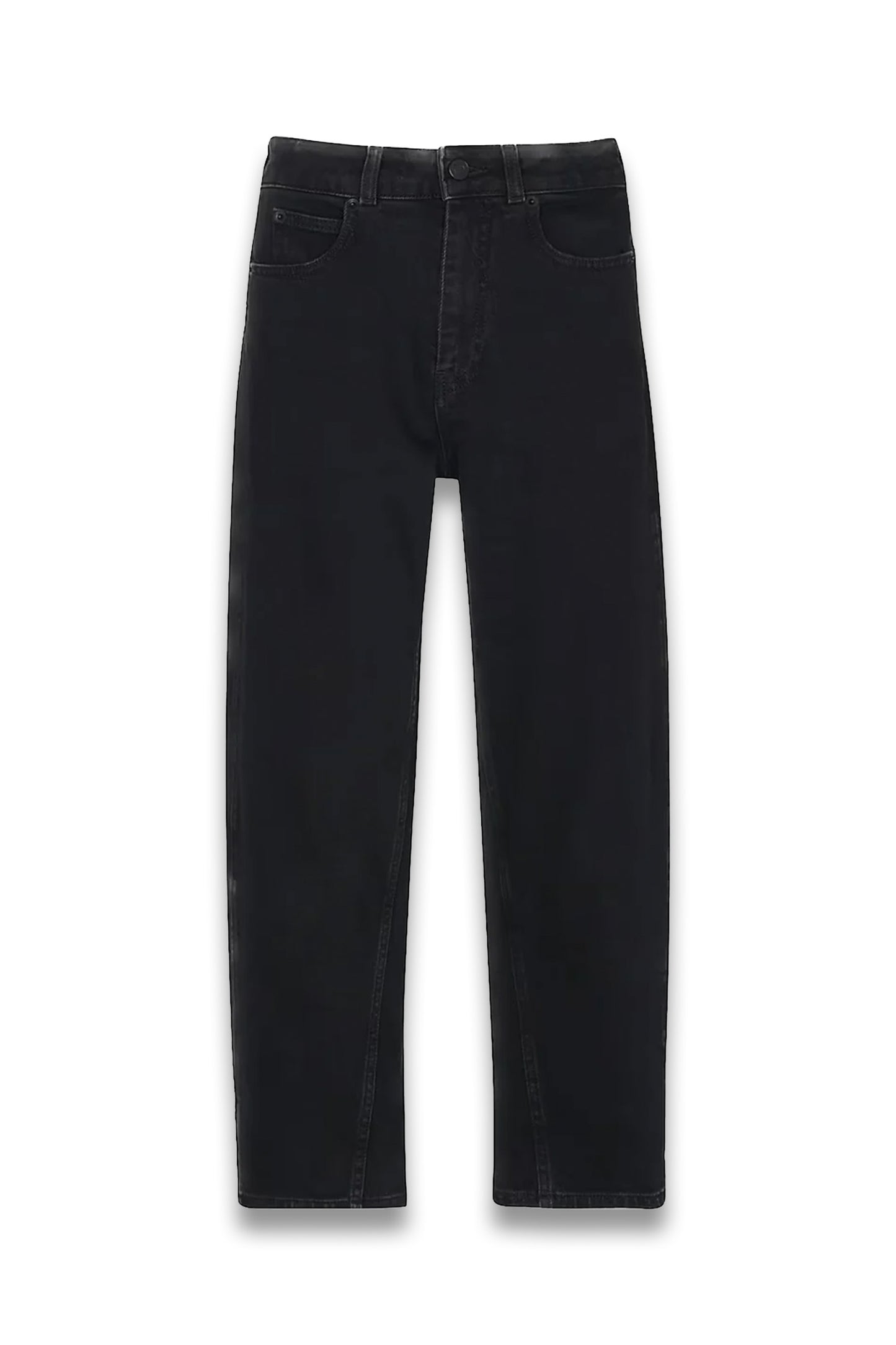 Black Stretch Barrel Leg Jean