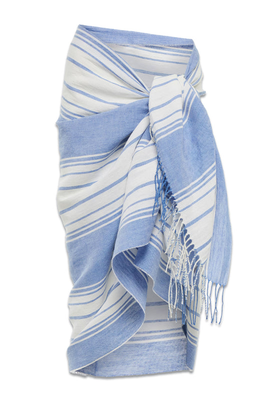 Striped Linen And Cotton Beach Cover-up