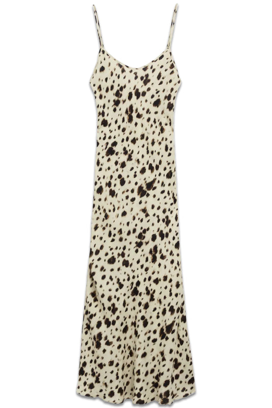 Long Printed Strappy Dress