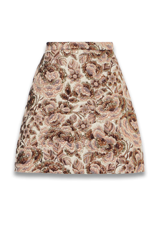 Après L'Hiver Matelassé Floral Miniskirt