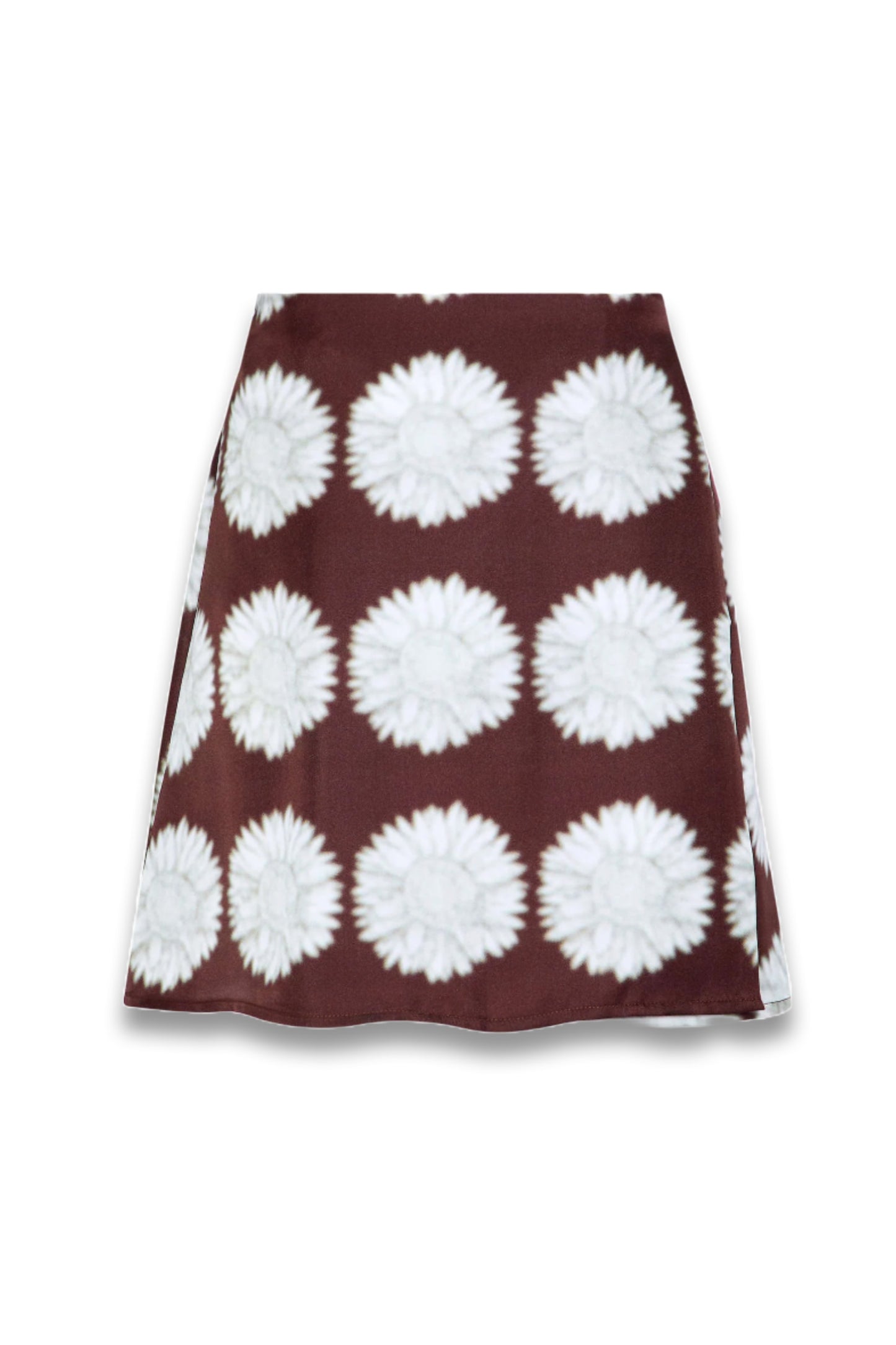 Positano Skirt Sunflower Mahogany Silk Twill