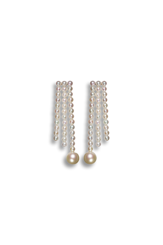 La Valse 14kt gold earrings with pearls