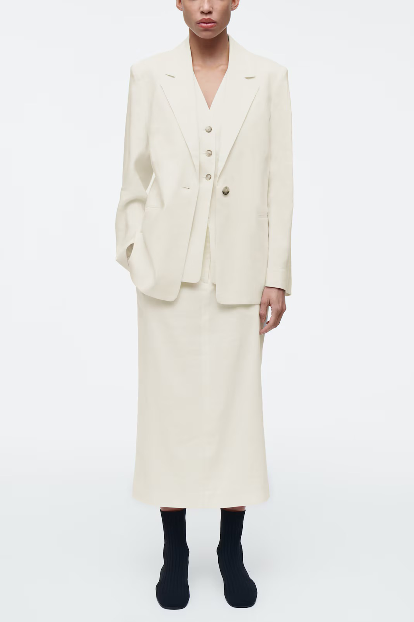 Tailored Linen Pencil Skirt