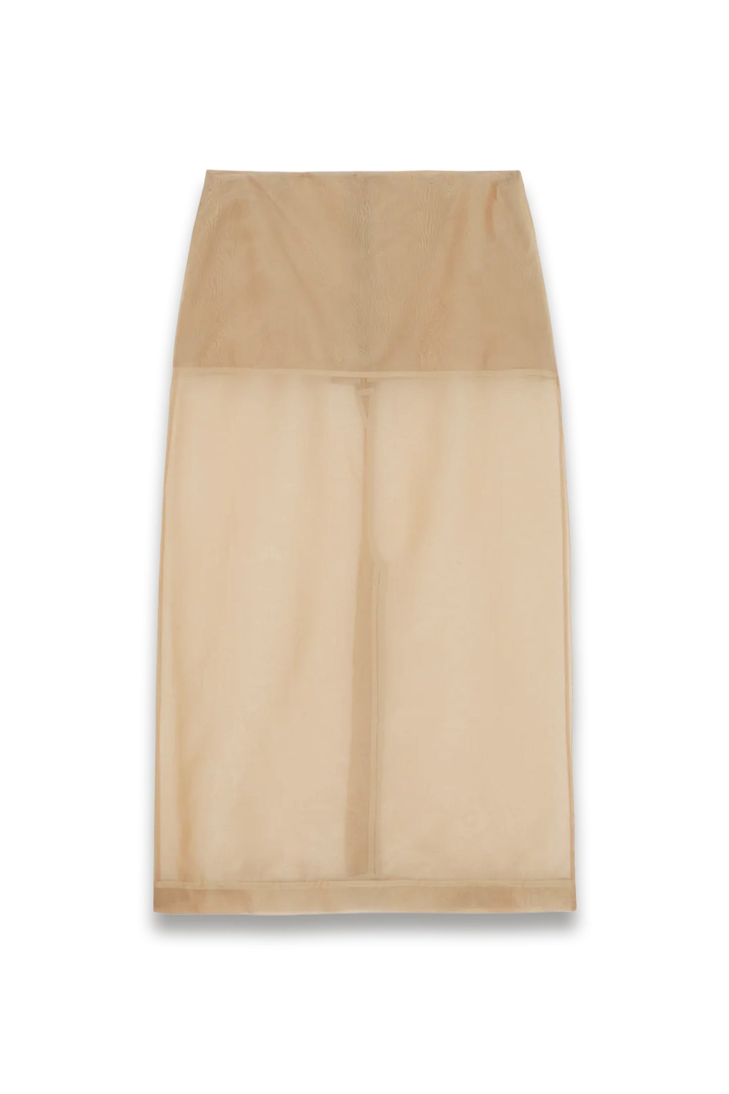 Peri Sheer Midi Skirt in Desert Sand