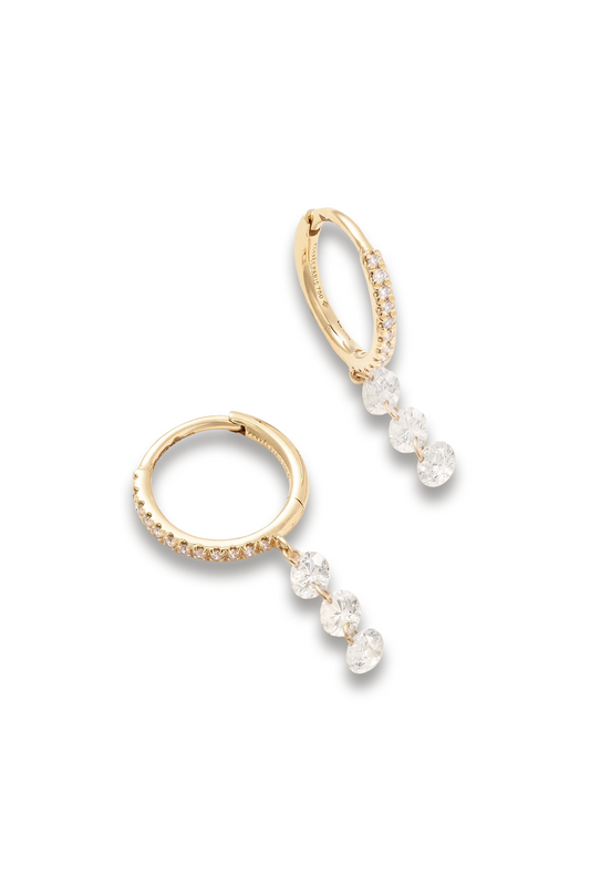 18-karat Gold Diamond Hoop Earrings