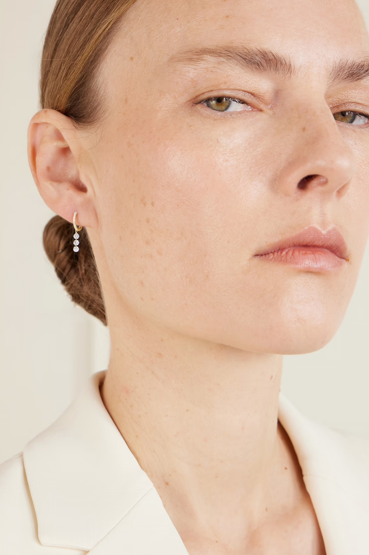 18-karat Gold Diamond Hoop Earrings