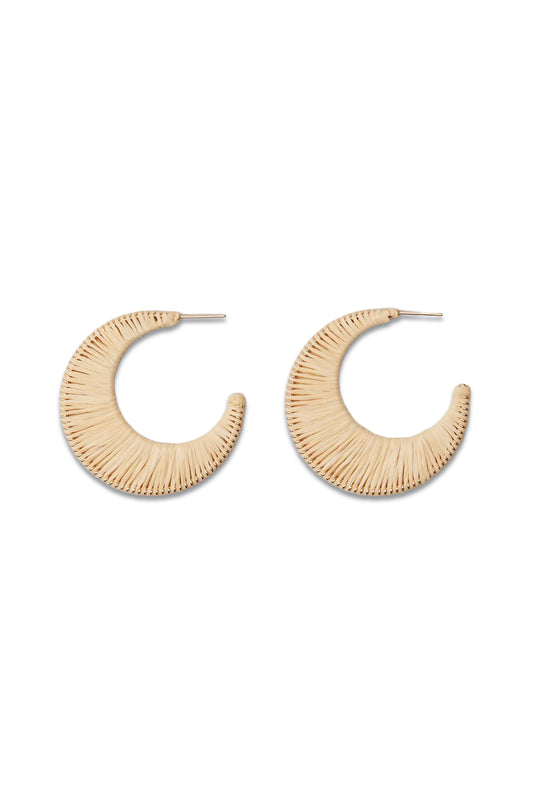 Raffia Hoop Earrings