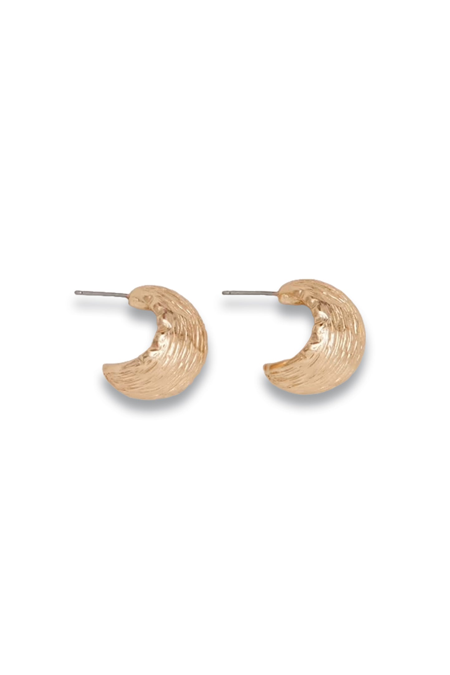 Textured Huggie Hoop Earrings
