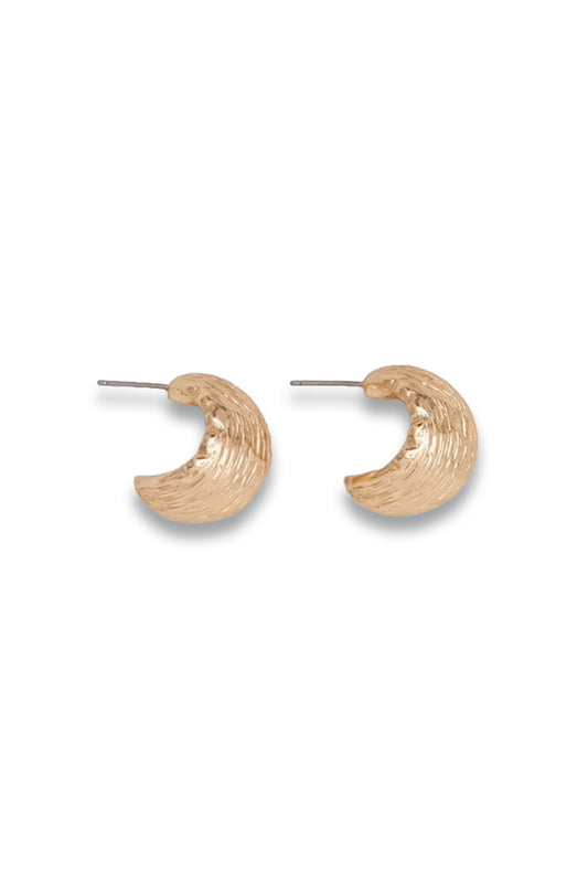 Textured Huggie Hoop Earrings