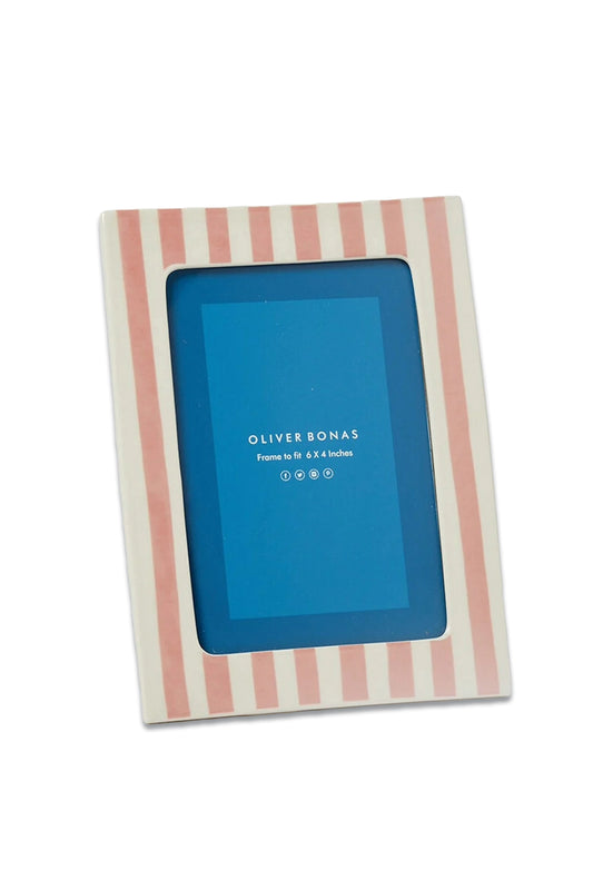 Taira Pink Ceramic Portrait Photo Frame 4x6"