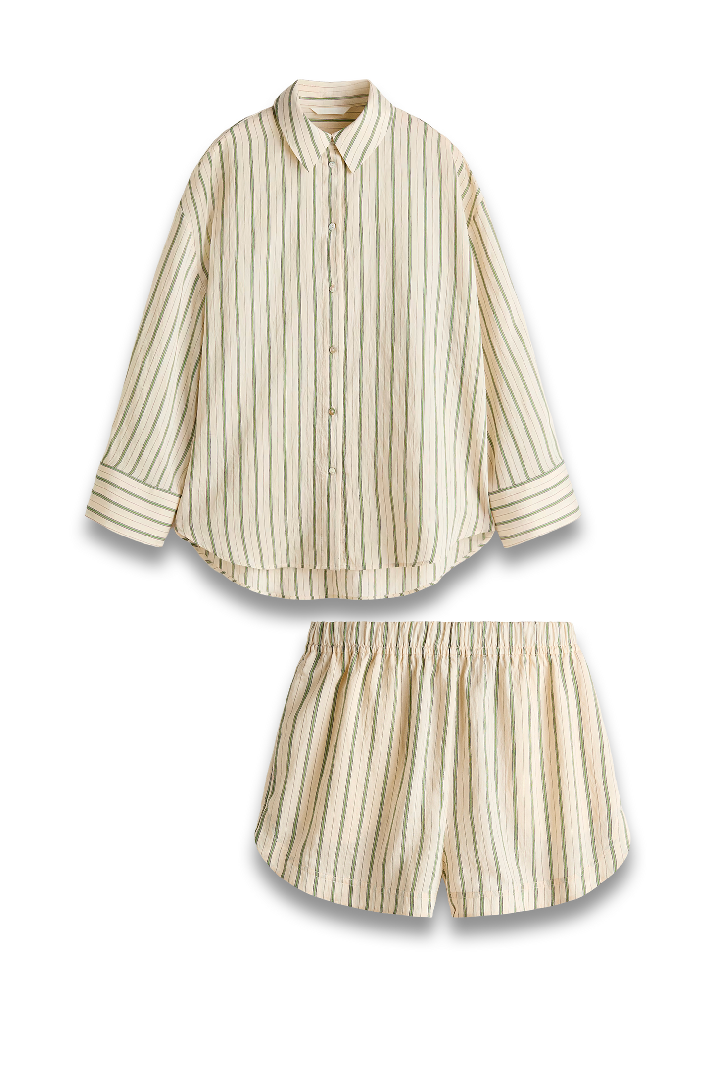 Lyocell-blend Shirt and Pull-on Shorts