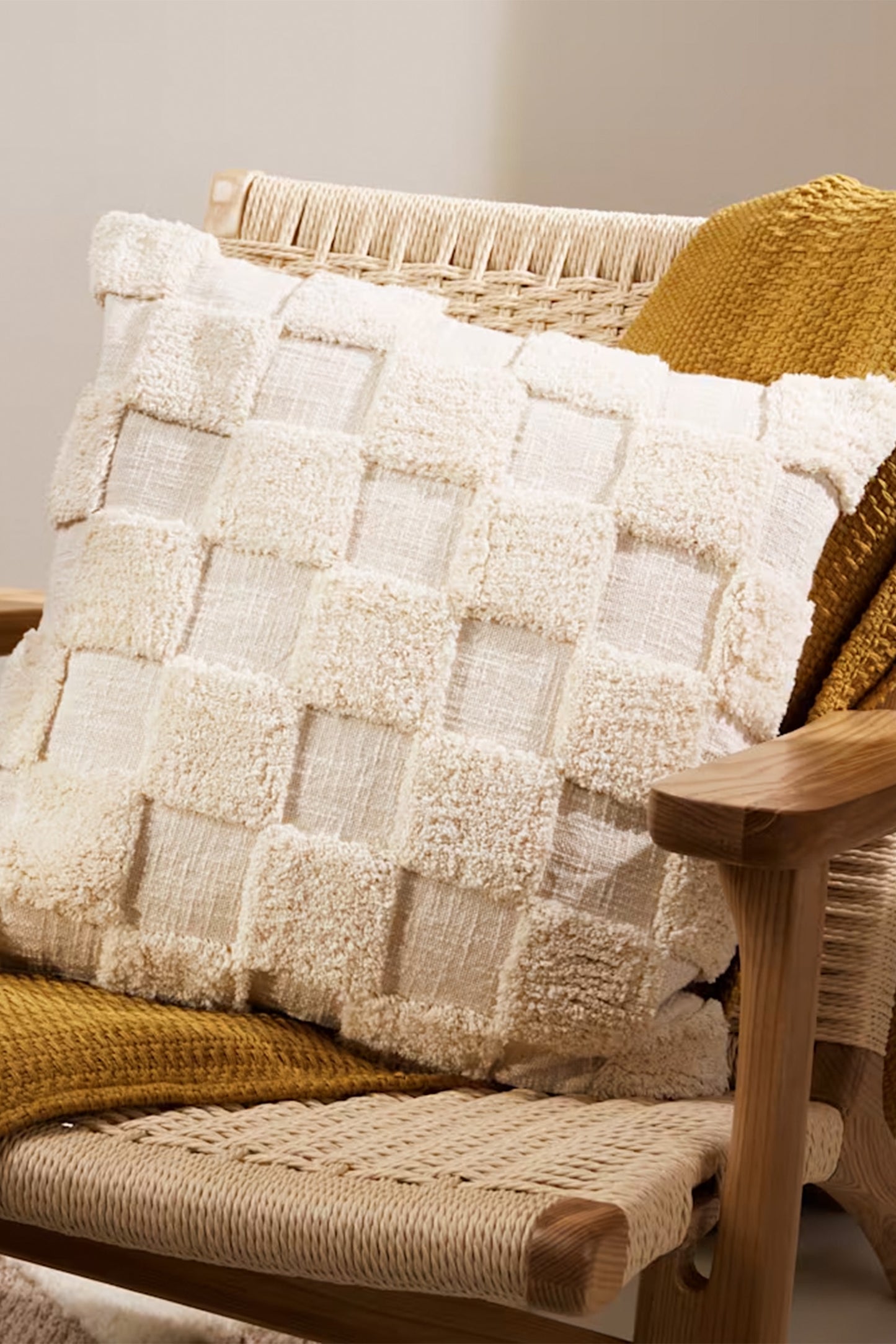 Calla Check Tufted Cushion