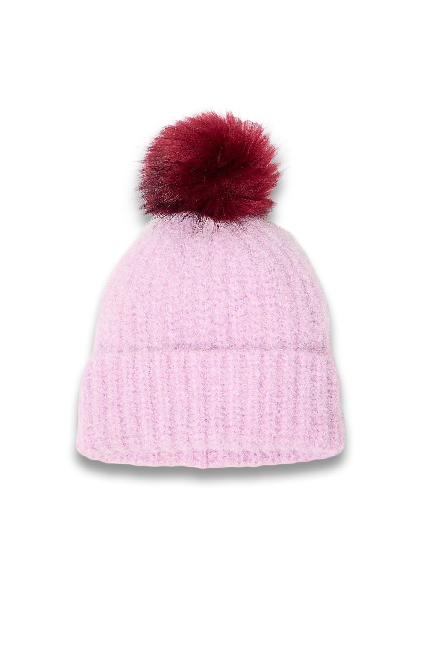 Pink Fluffy Pom Pom Bobble Hat