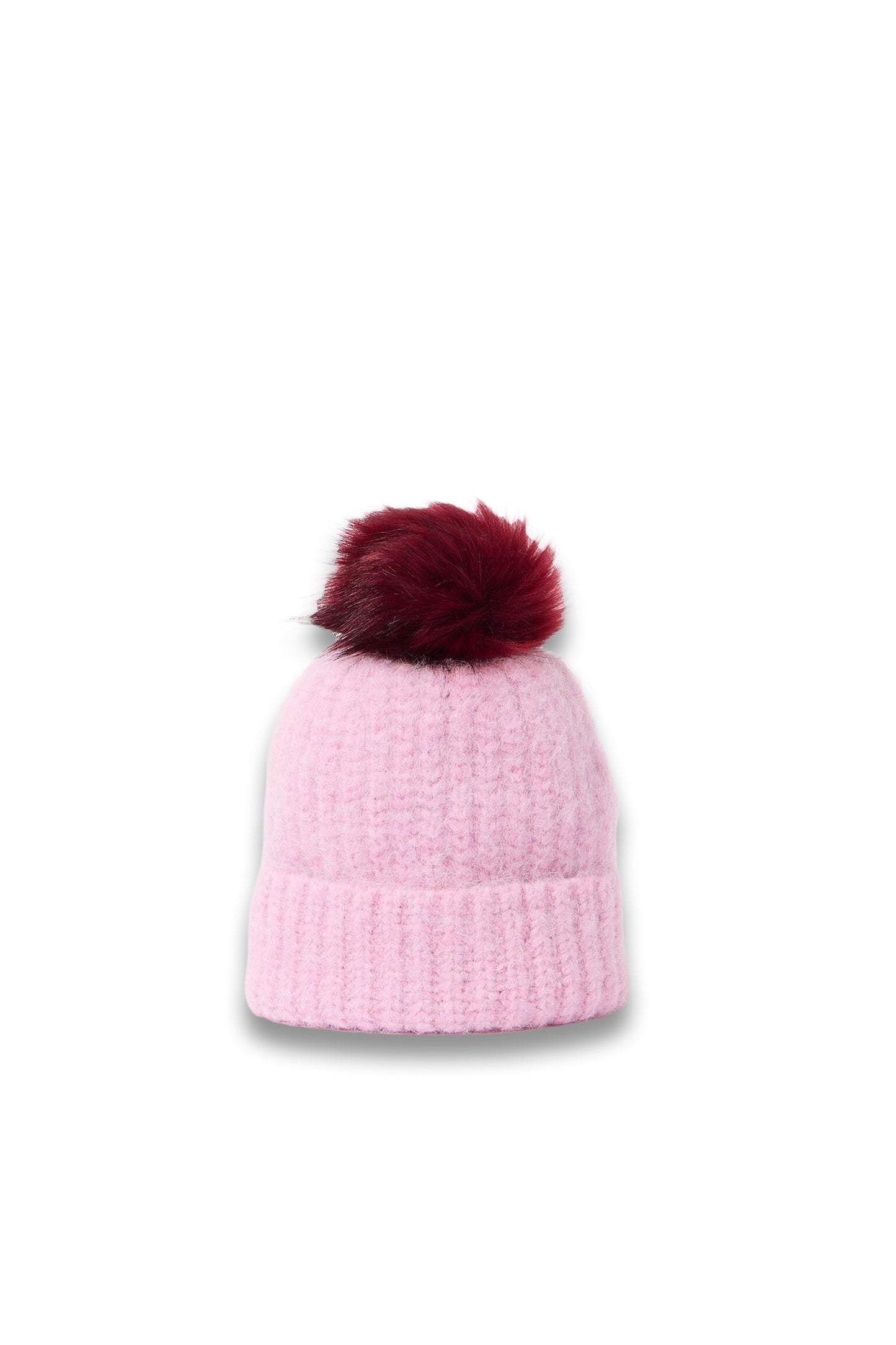 Pink Fluffy Pom Pom Bobble Hat