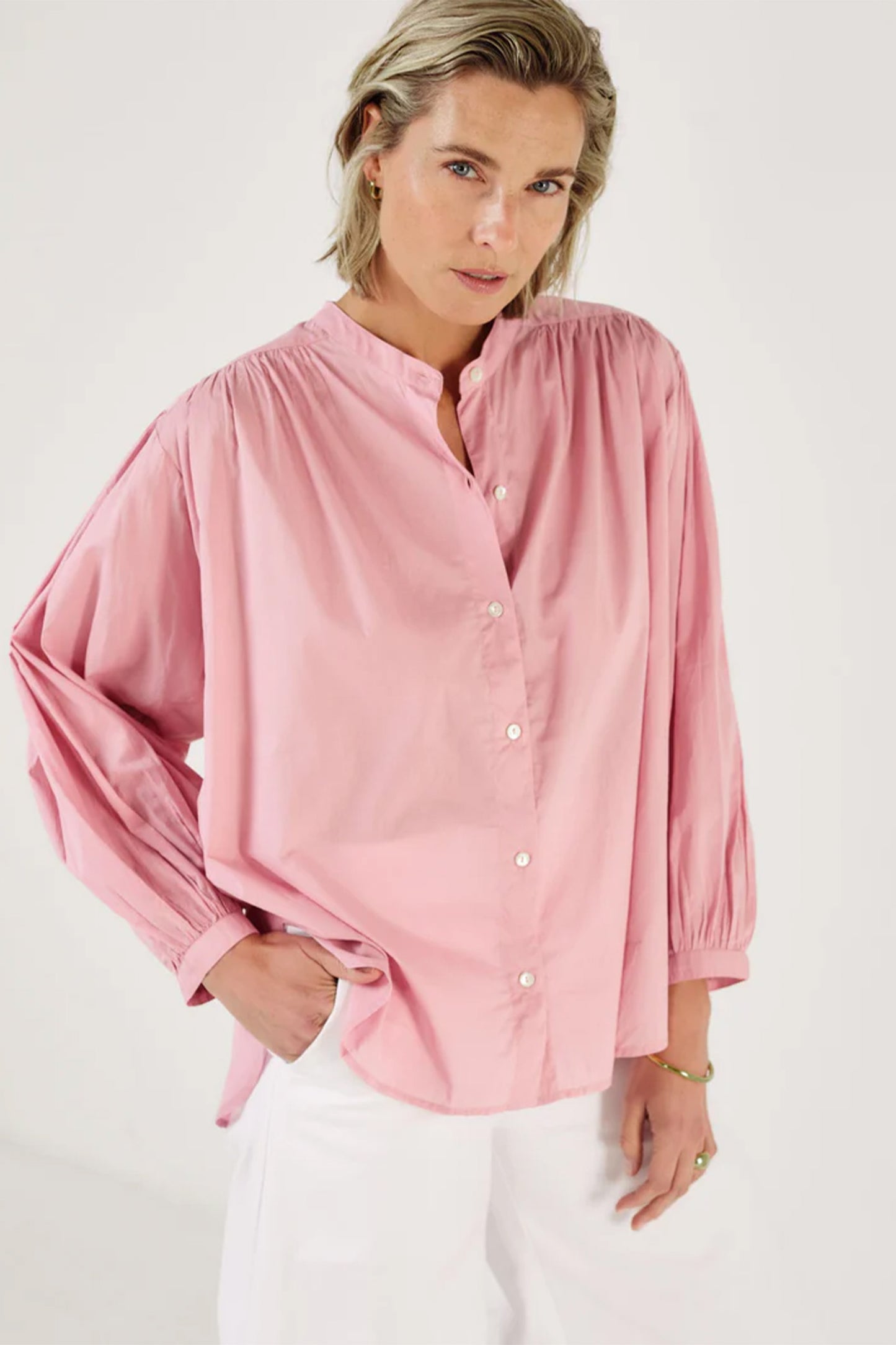 Blush Cotton Voile Blouse