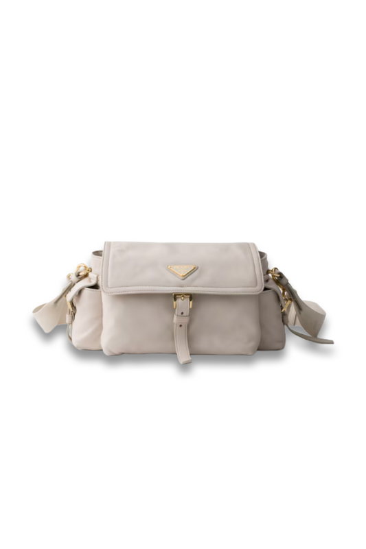 Explore Medium Nappa Leather Shoulder Bag with Flap