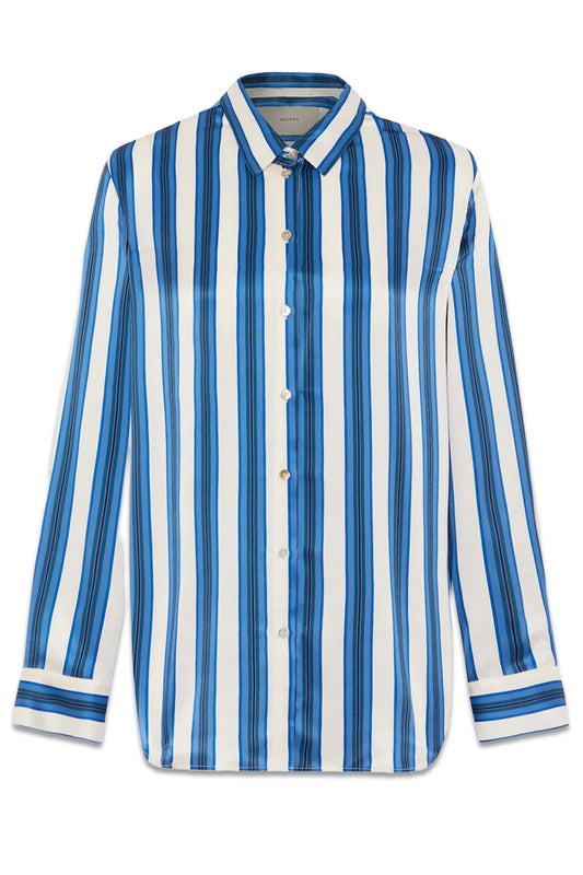 London Striped Silk Pyjama Shirt