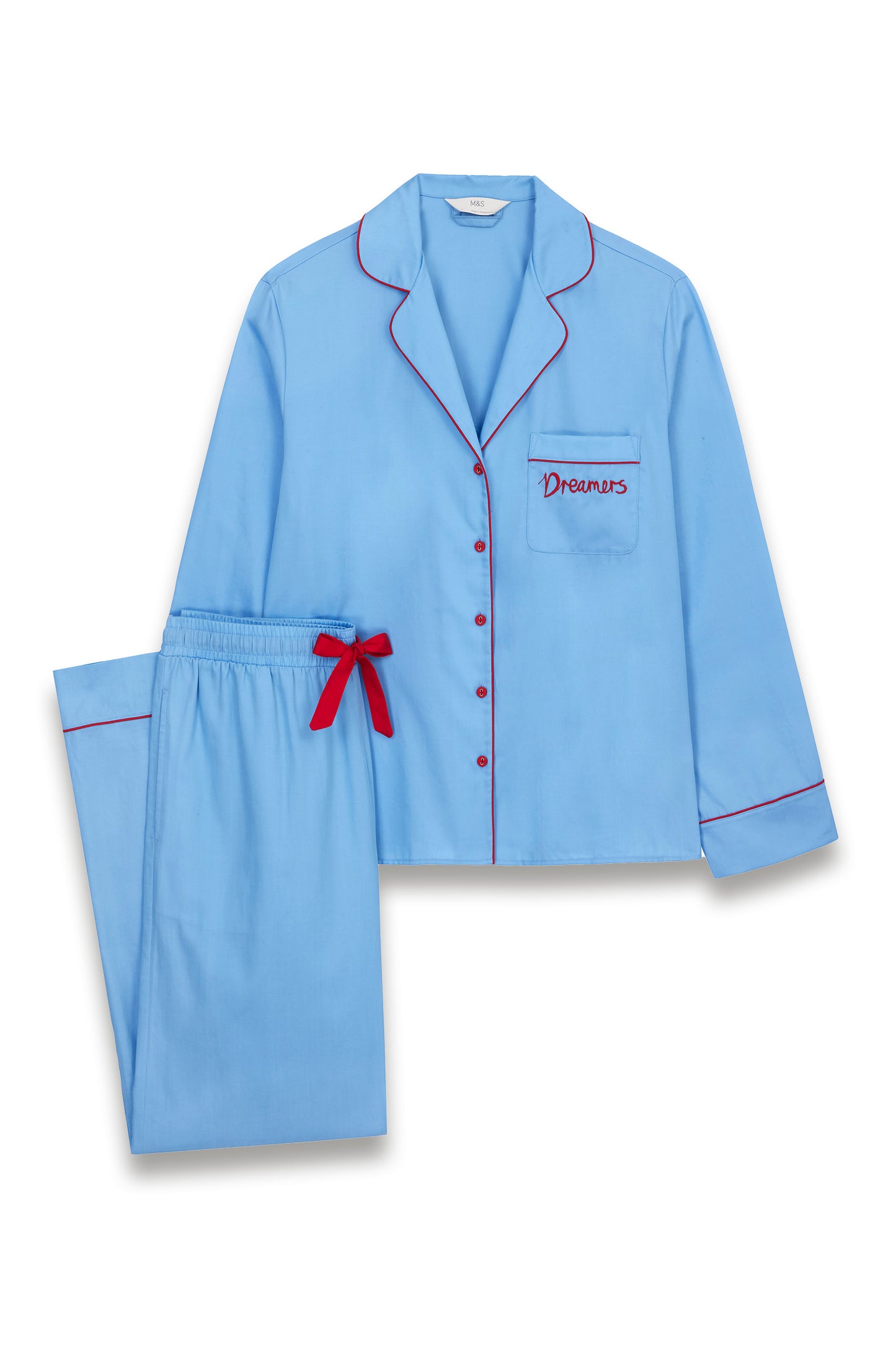Pure Cotton Sateen Slogan Pyjama Set