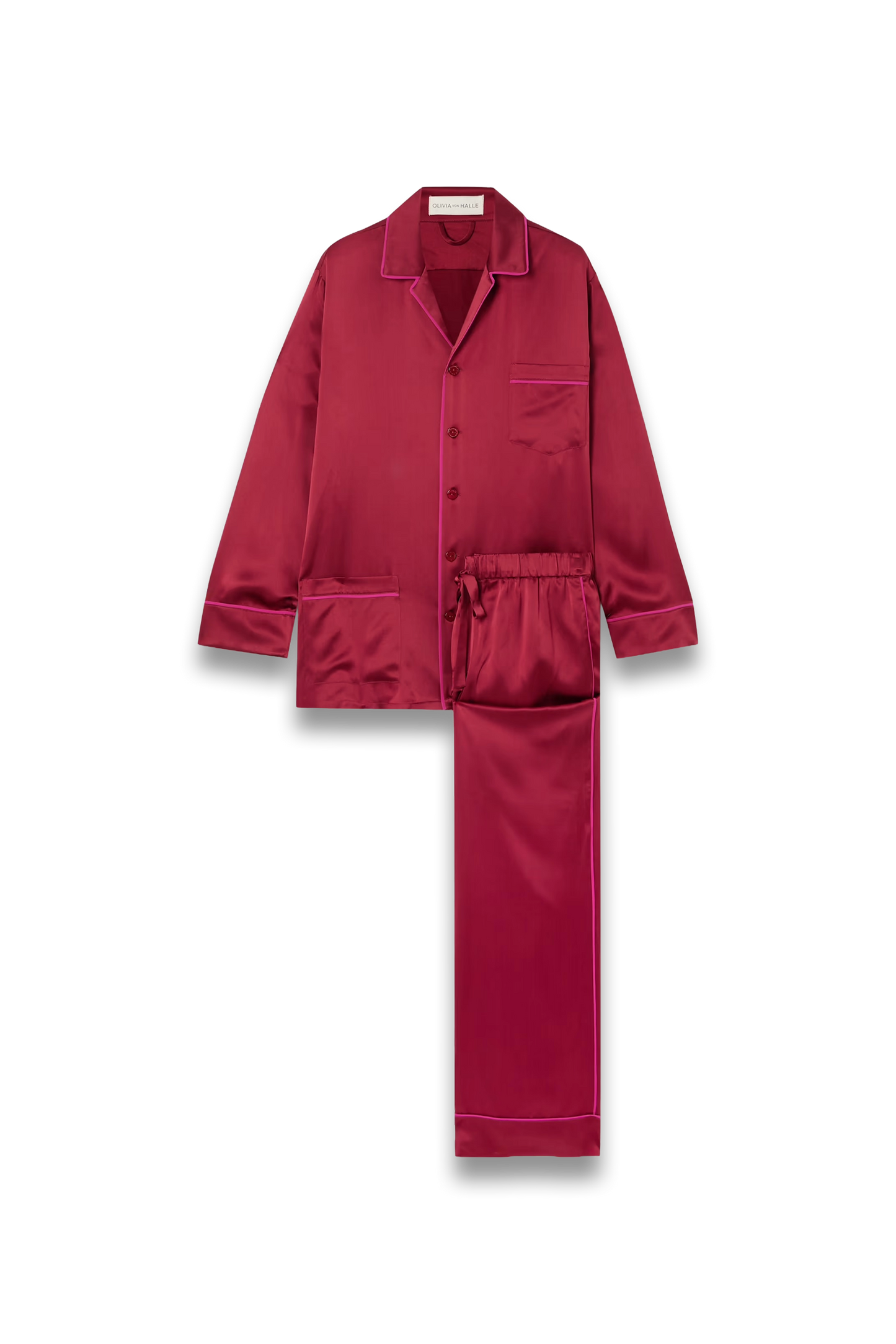 Yves Silk-satin Pajama Set