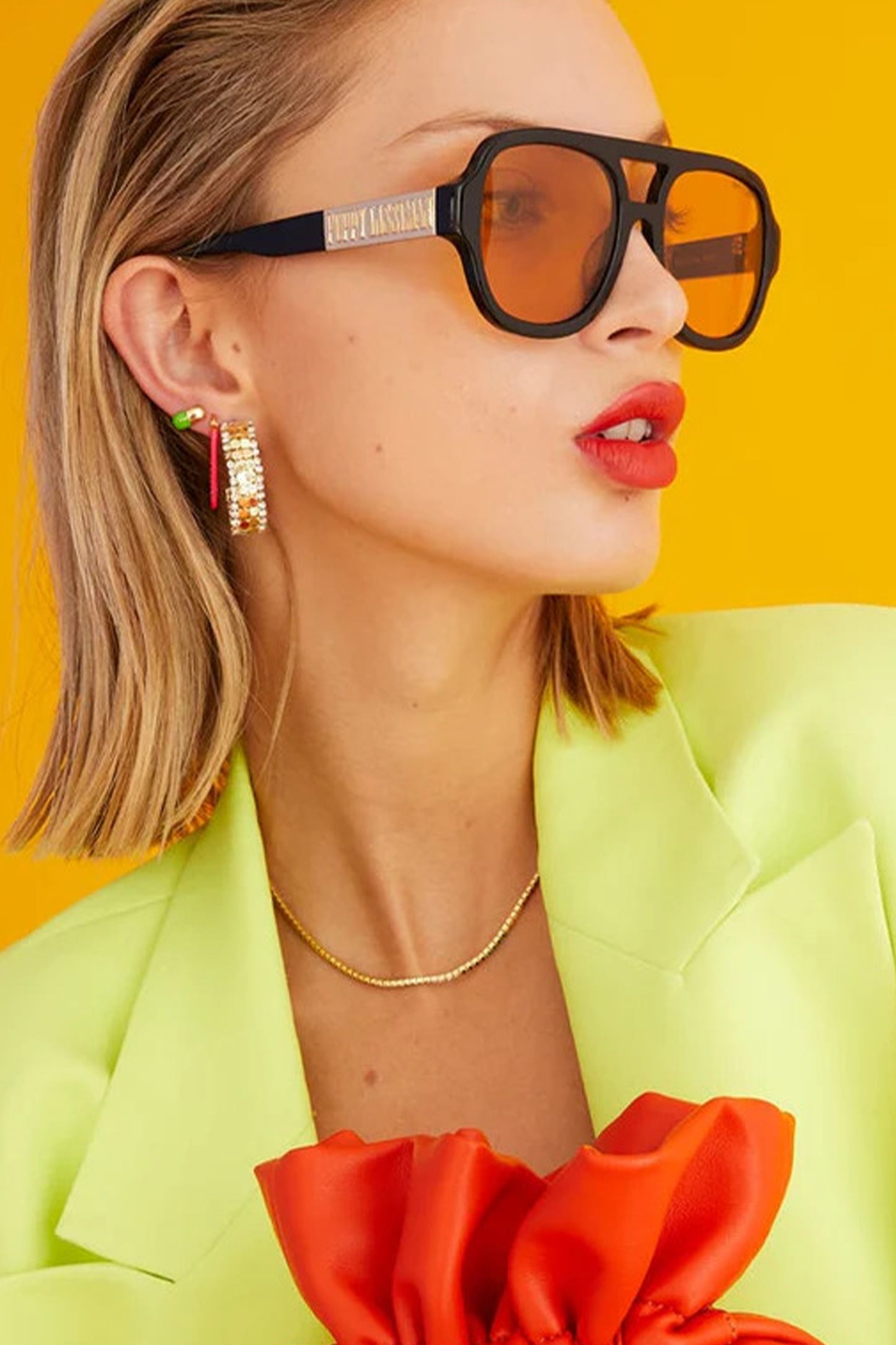 JIMBOB Sunglasses In Black/Yellow