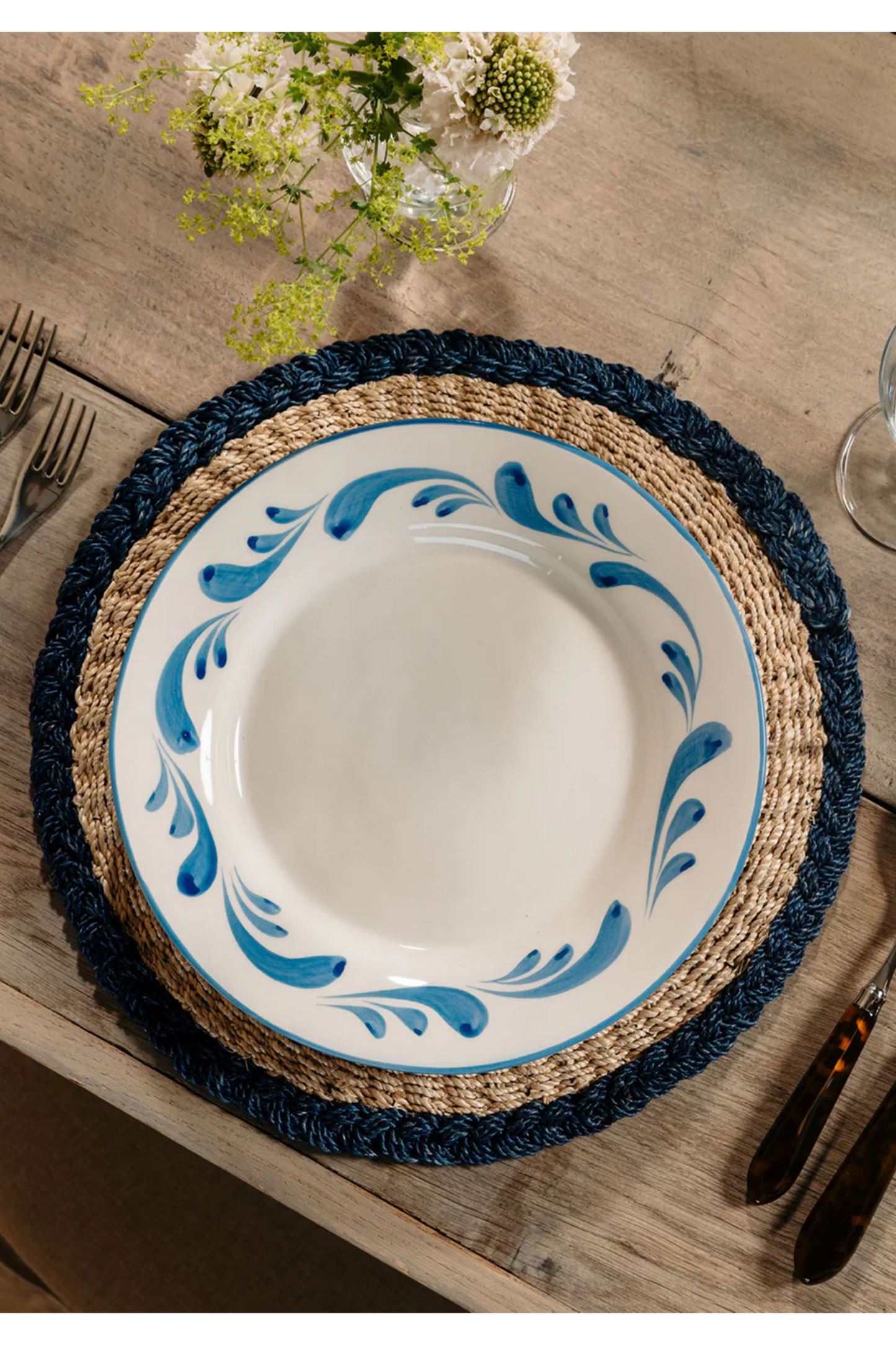 Celia Dinner Plate, Denim Blue