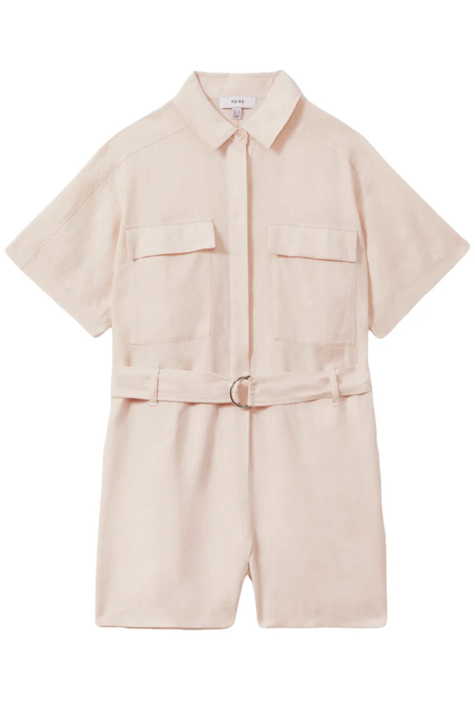 Linen Belted Playsuit