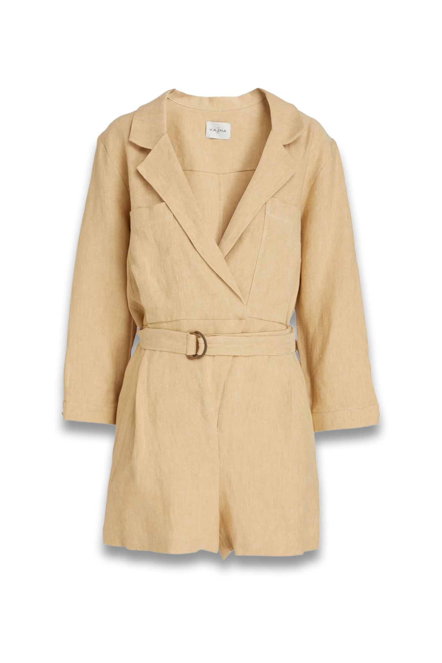 Dahab Belted Linen Playsuit