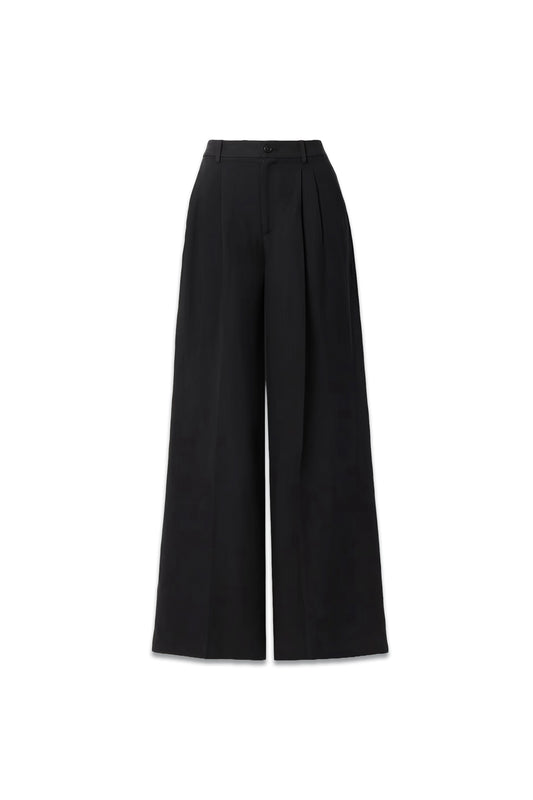 Flavie Pleated Linen and Cotton-blend Twill Pants