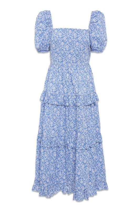 Floral Off-shoulder Cotton Maxi Dress