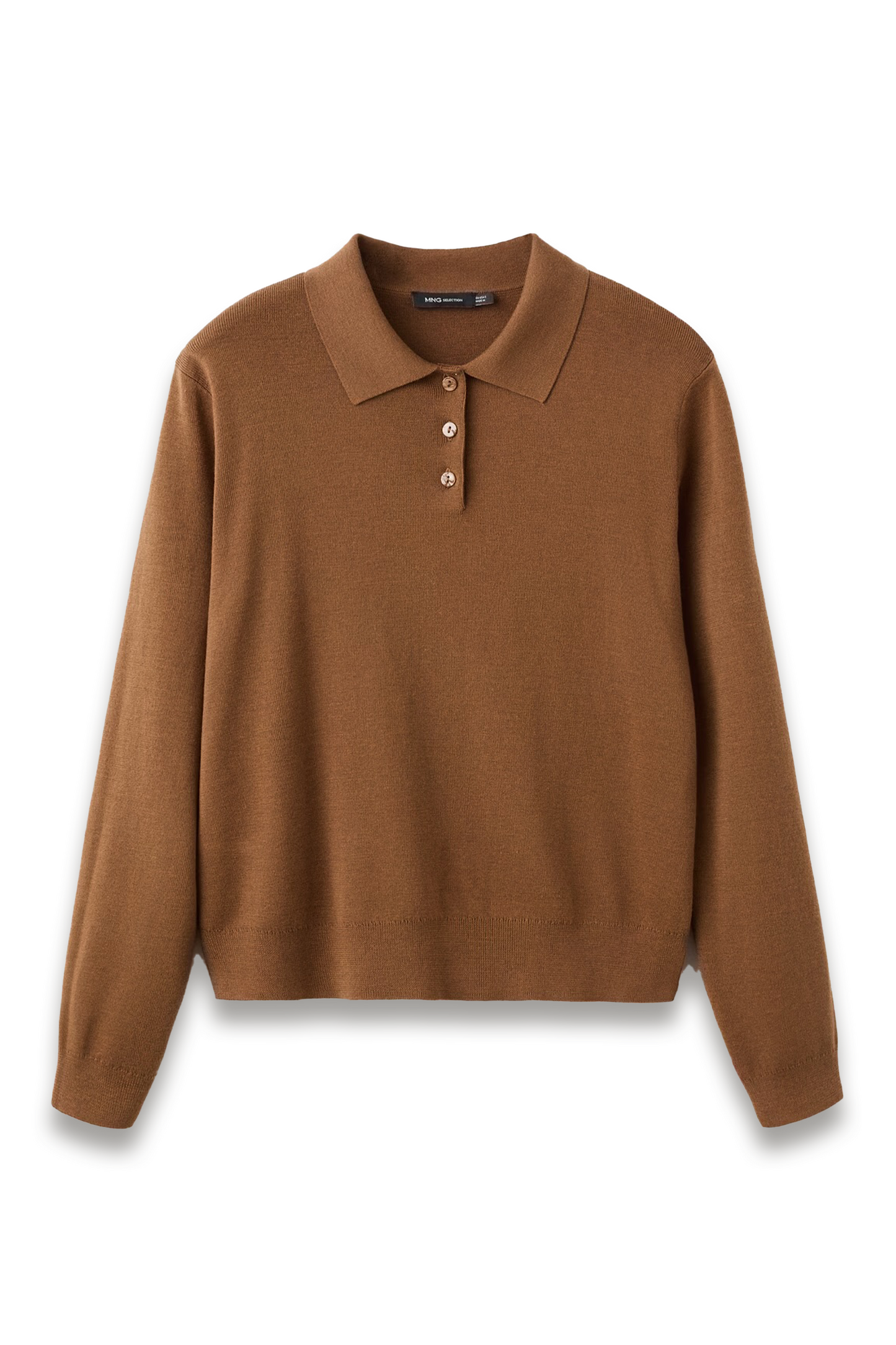 Polo-collar Wool Sweater