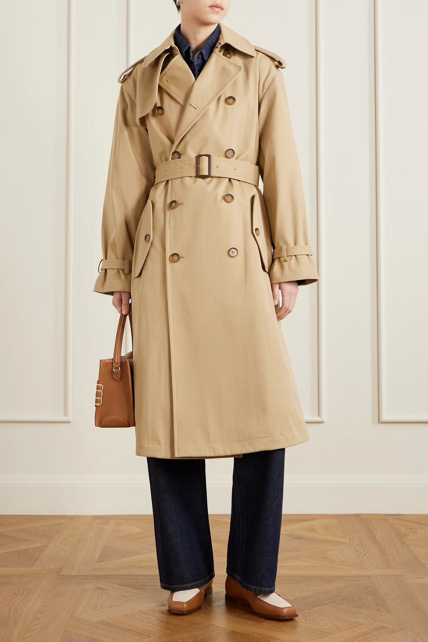 Belted Cotton-gabardine Trench Coat