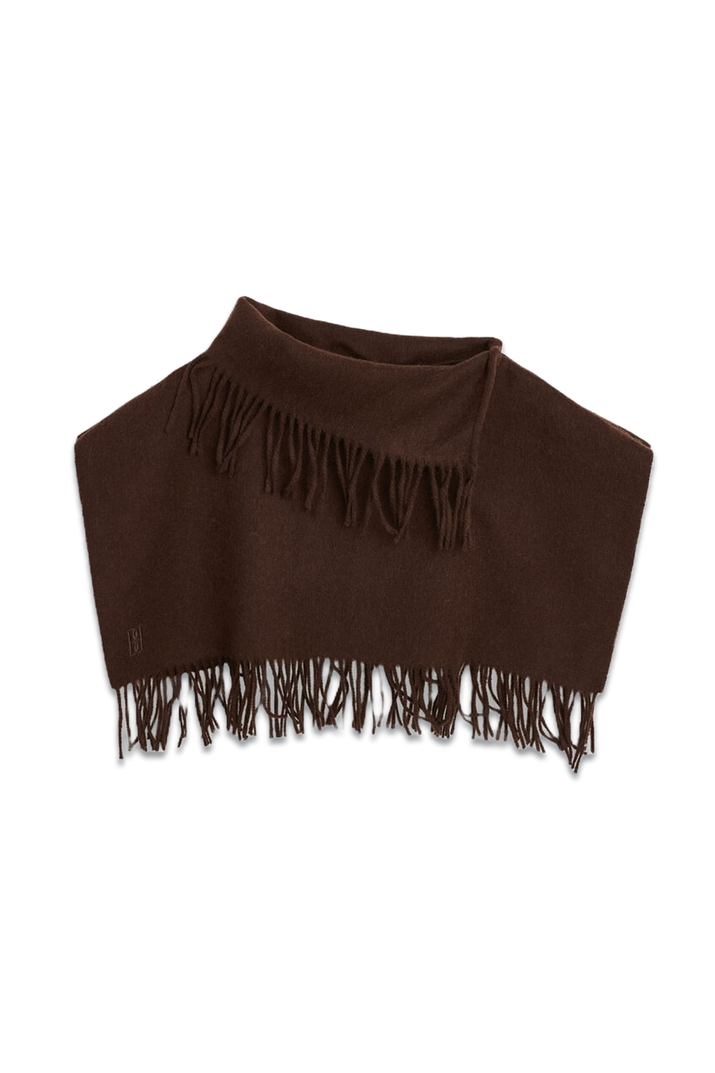 Turtla Fringed Wool Roll-neck Poncho