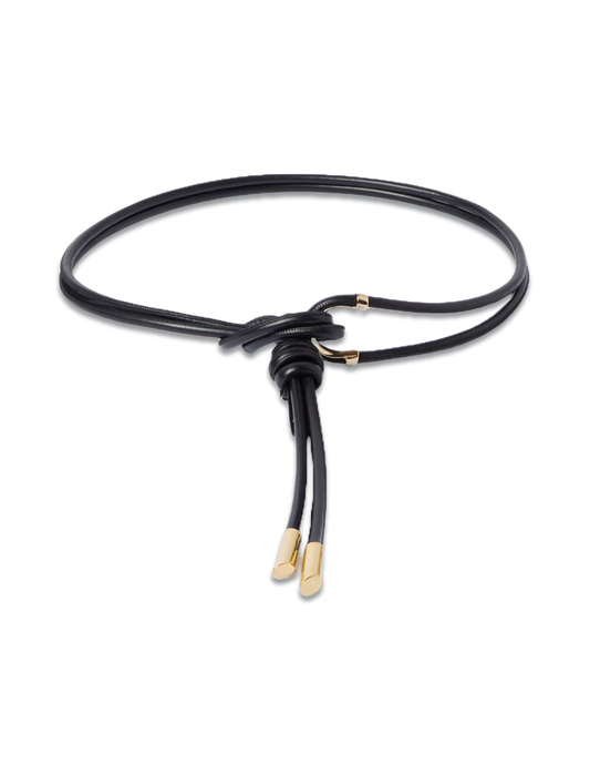 Poppie Leather & Gold-tone Belt